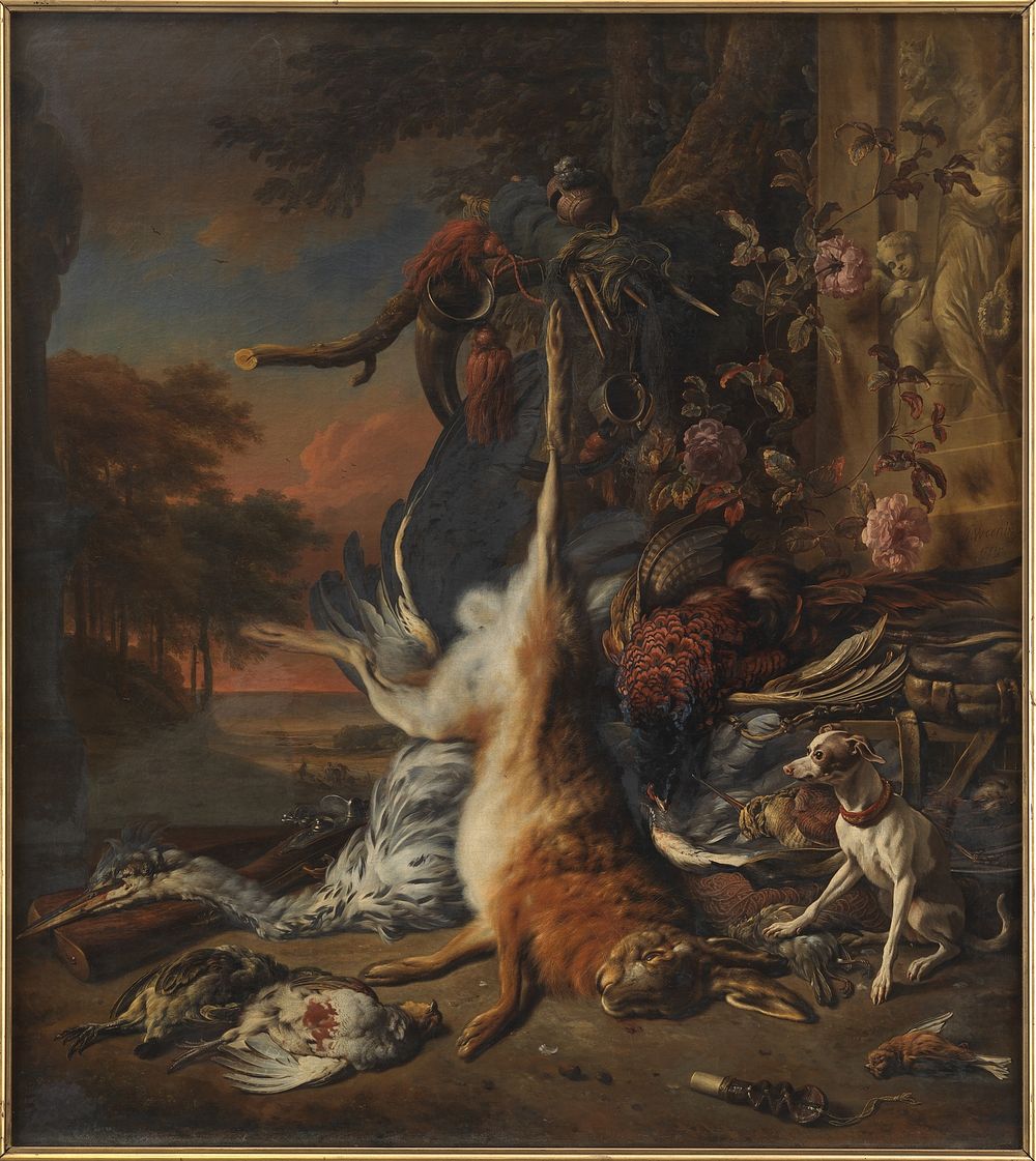 Dead Game (1701) painting in high resolution by Jan Weenix.