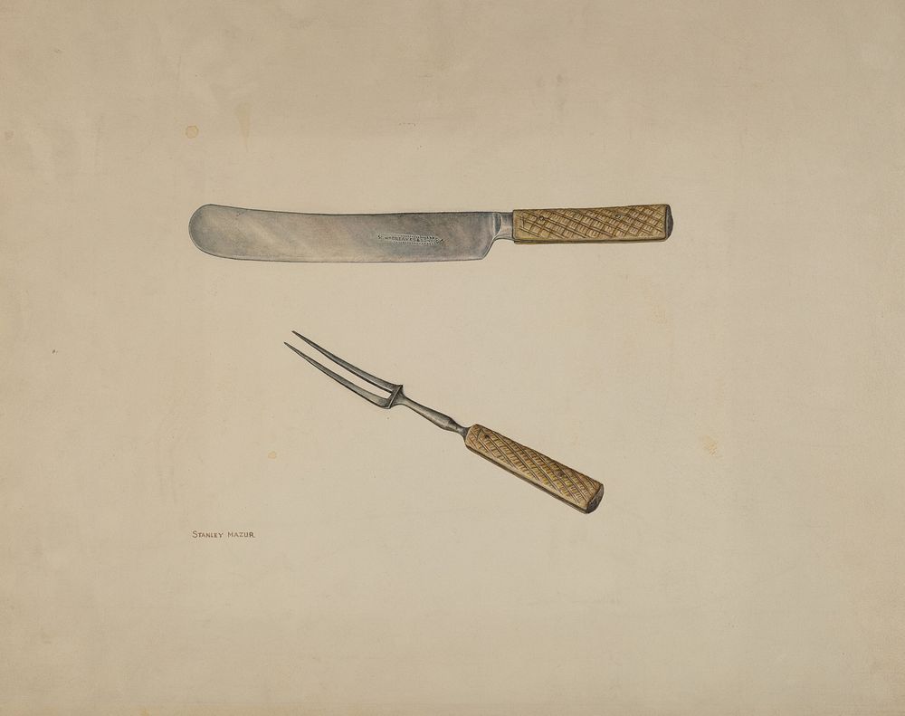 Knife and Fork (ca. 1939) by Stanley Mazur.  