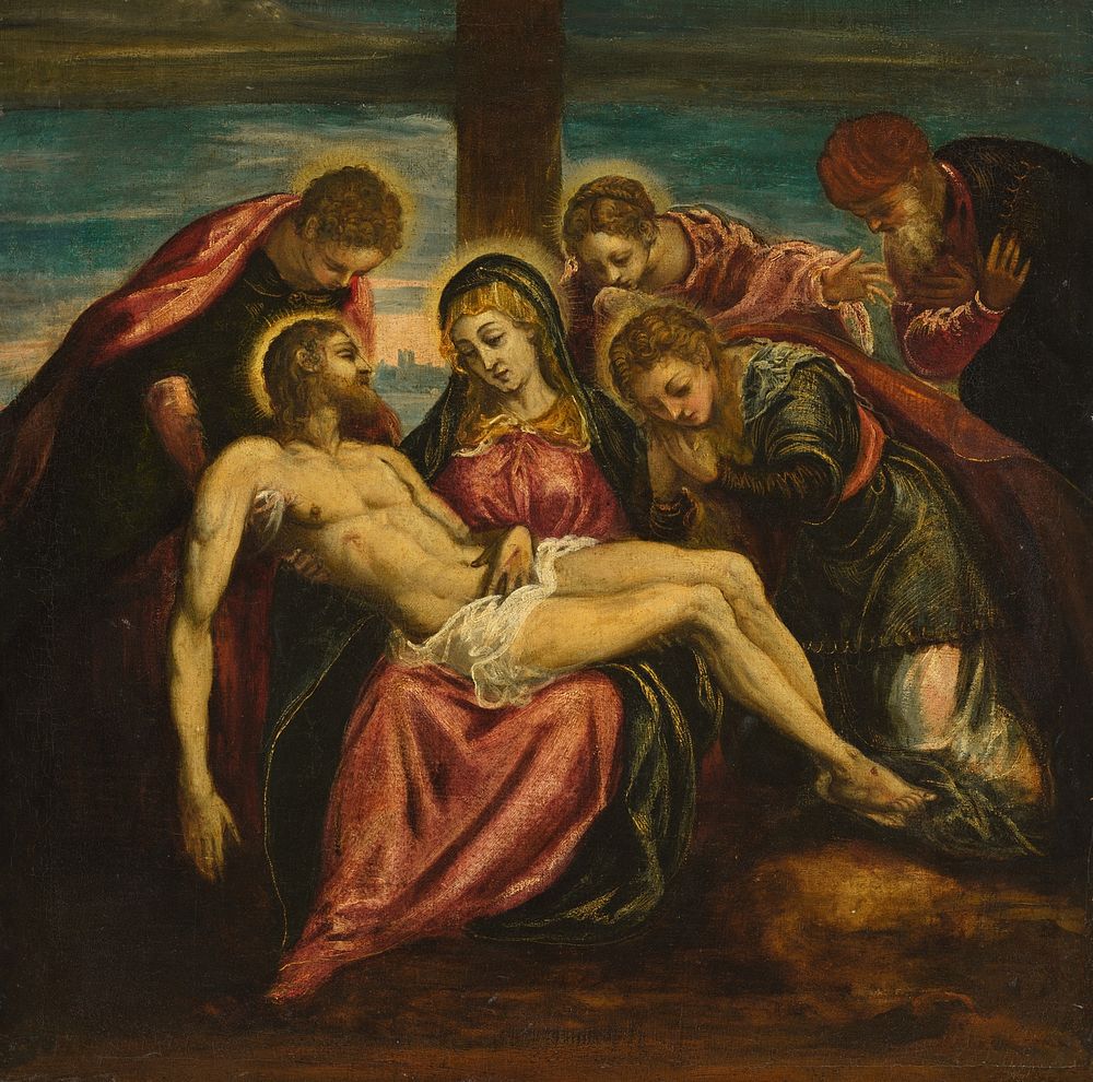 Lamentation (1580s) by Anonymous Artist & Jacopo Tintoretto.  