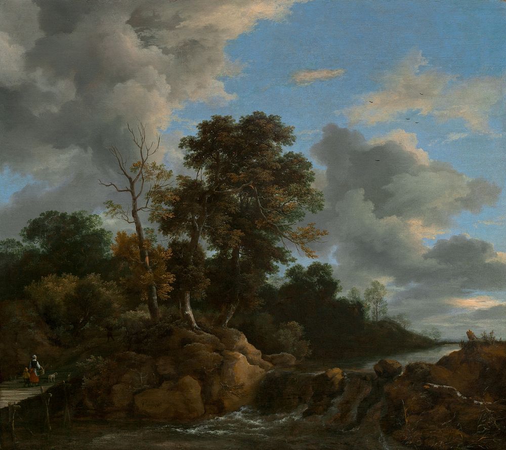 Landscape (ca. 1670) by Jacob van Ruisdael.  