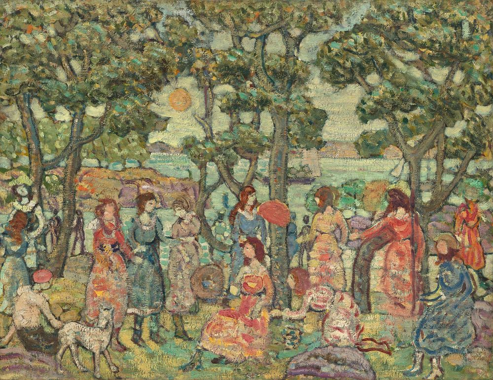 Landscape with Figures (1921) by Maurice Prendergast.  