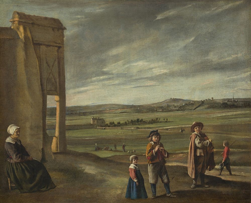 Landscape with Peasants (ca. 1640) by Louis Le Nain.  