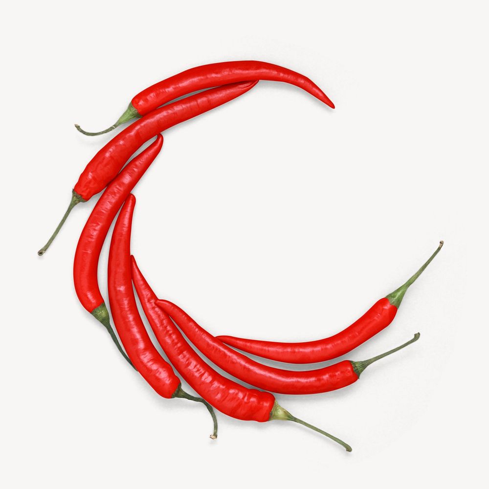 Hot chili pepper  collage element psd