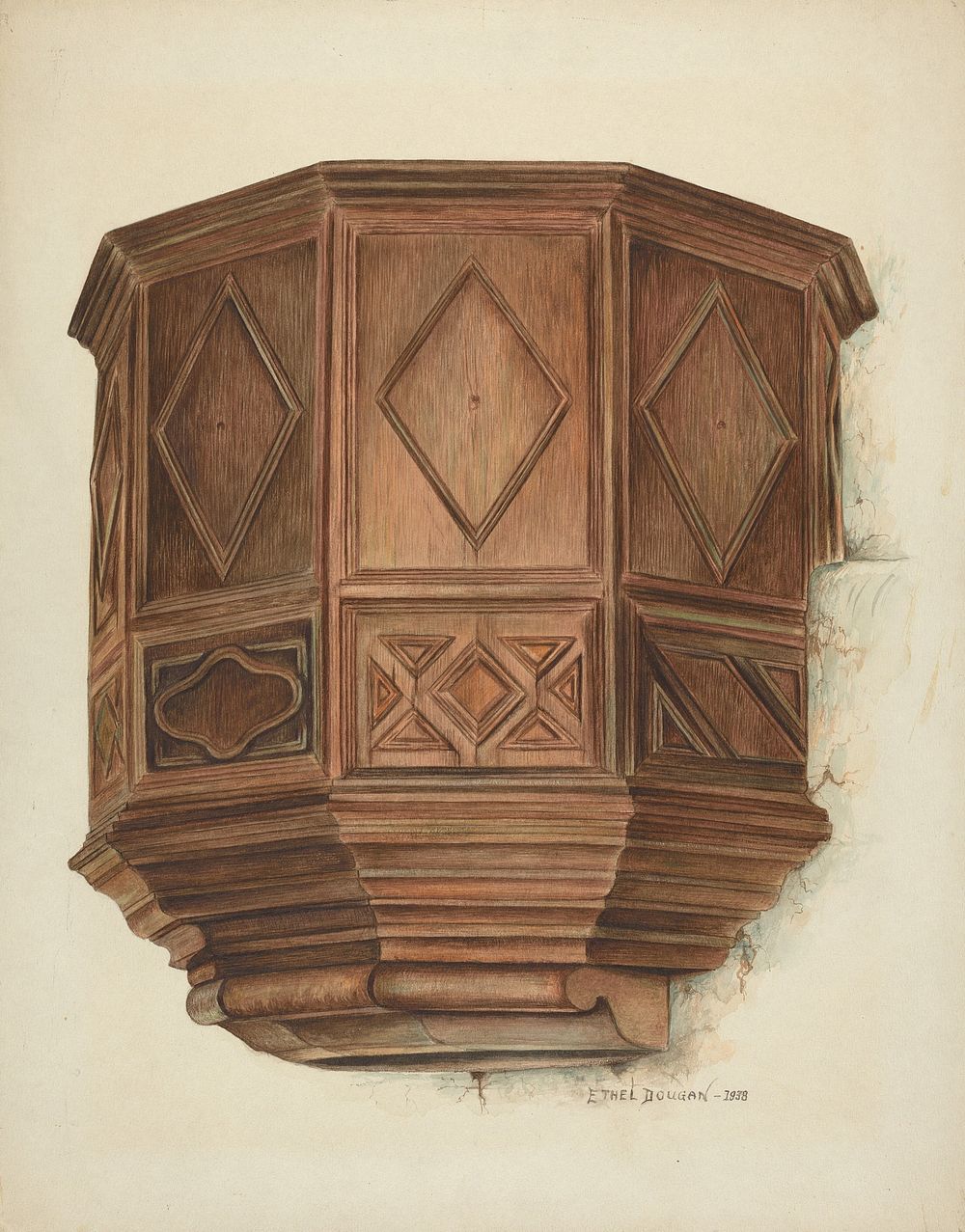 Pulpit (c. 1938) by Ethel Dougan.  