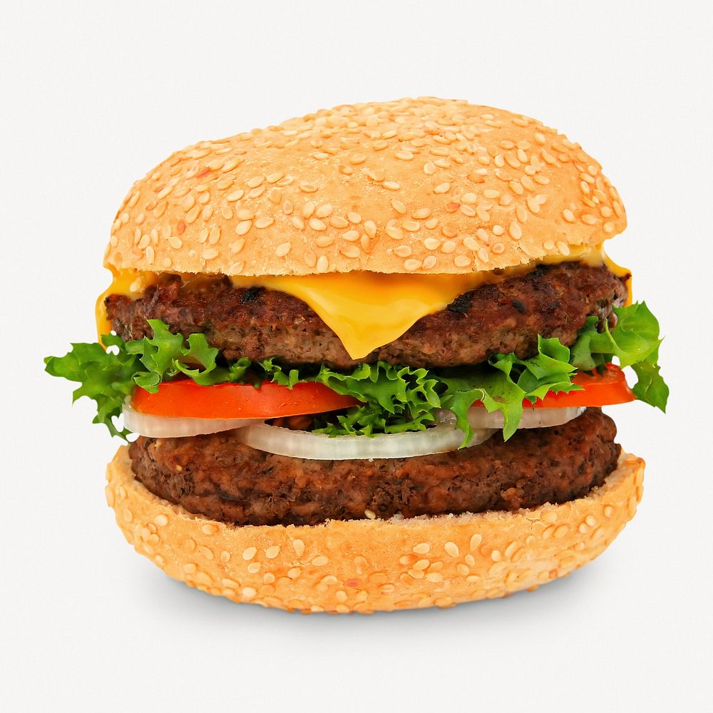 Homemade hamburger, fast food psd