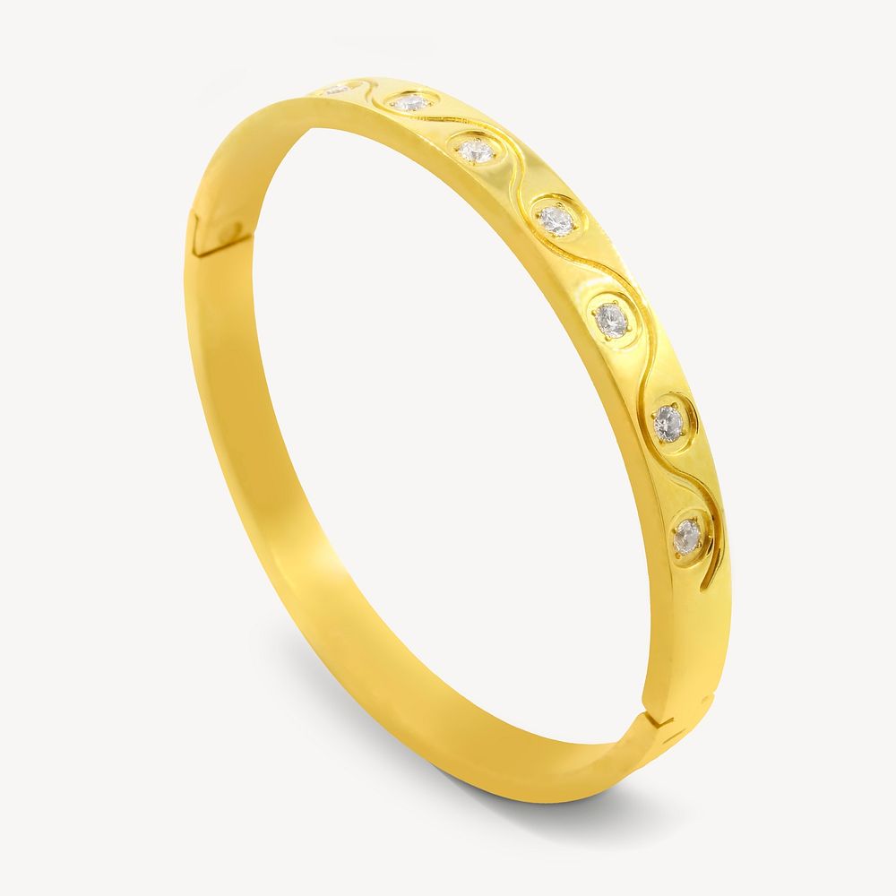 Gold ring collage element psd
