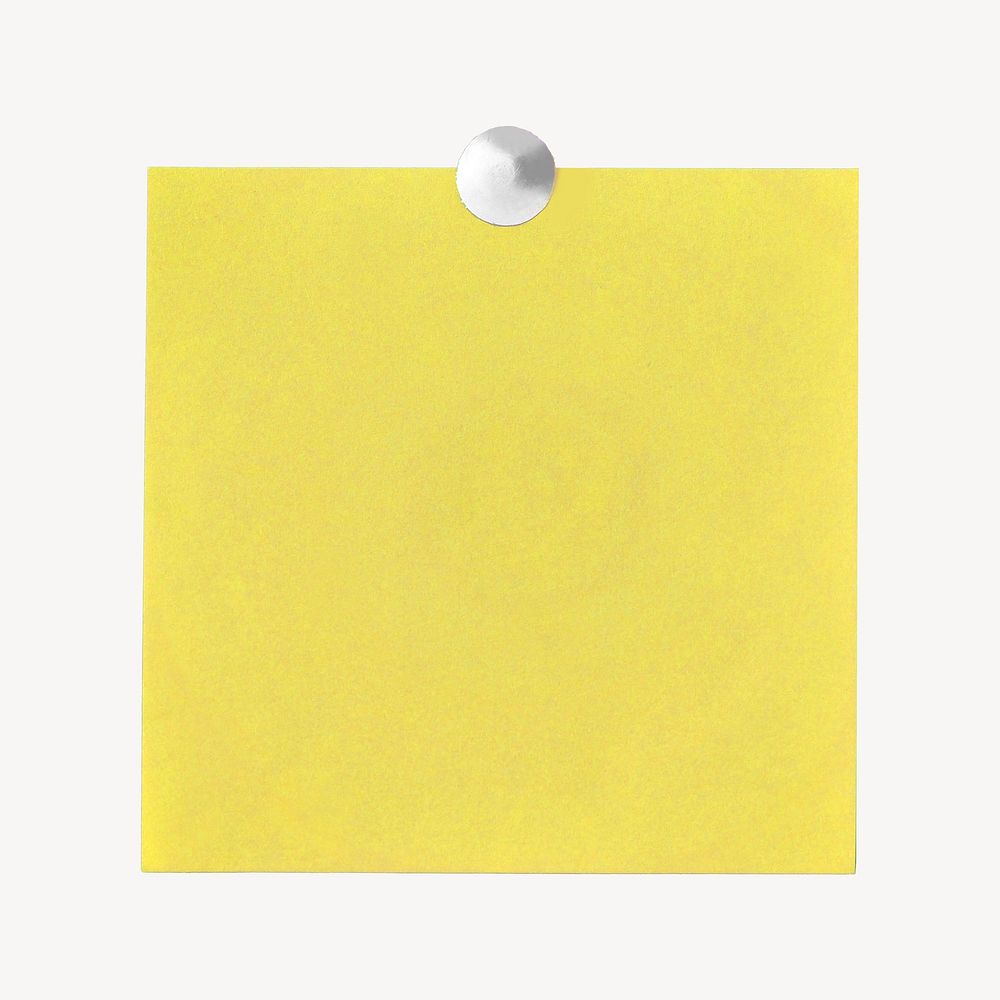 Yellow sticky note collage element psd