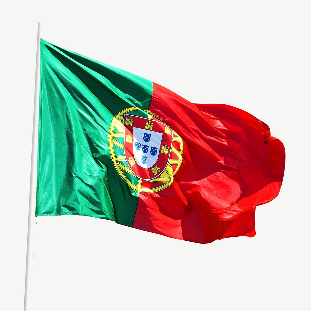 Portugal flag  collage element psd