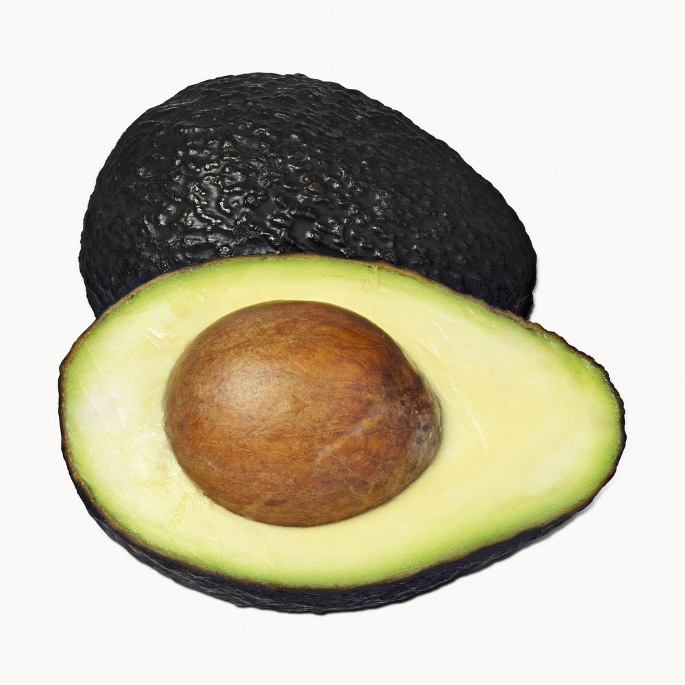 Avocado, organic fruit isolated image