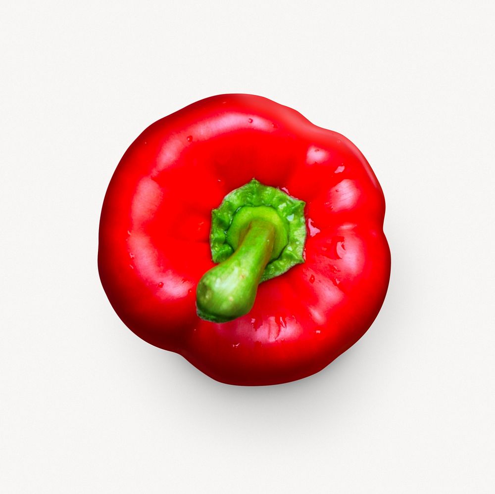 Bell pepper isolated on off white design 