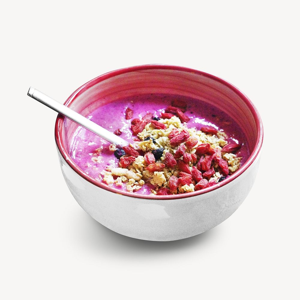 Smoothie bowl collage element, isolated image