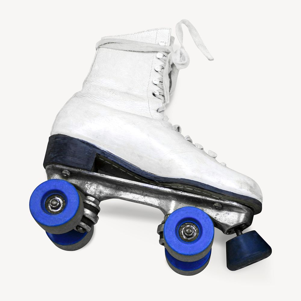 Roller skate collage element, isolated image psd