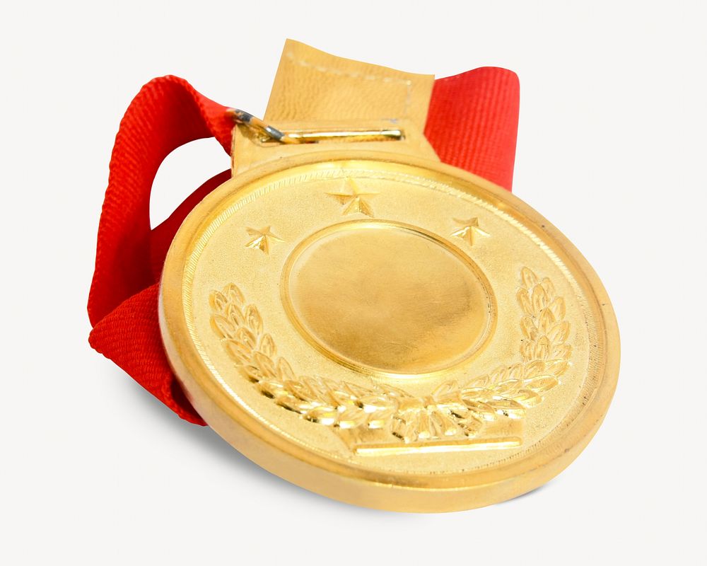 Gold medal  isolated design 