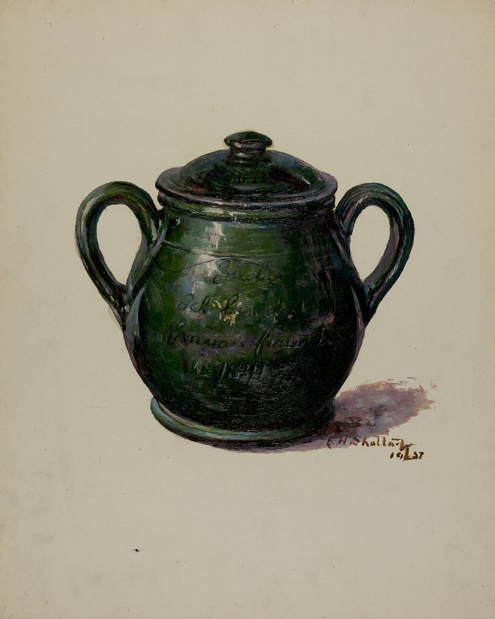 Pa. German Jar (1937) by Eugene Shellady.  