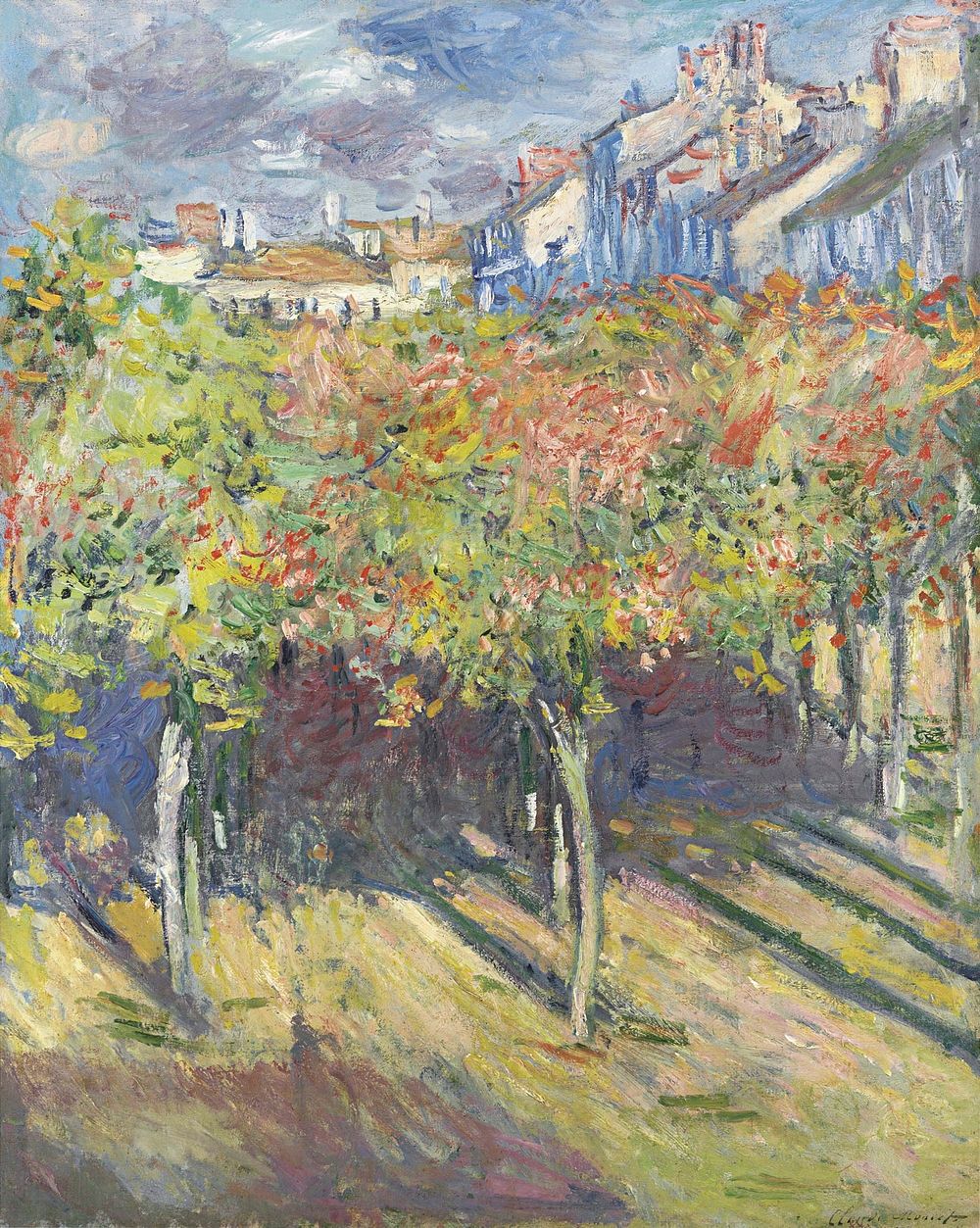 Depicted place: Le cours du 14 juillet vu de la maison de Claude Monet. (48°55′53″N 2°02′06″E)