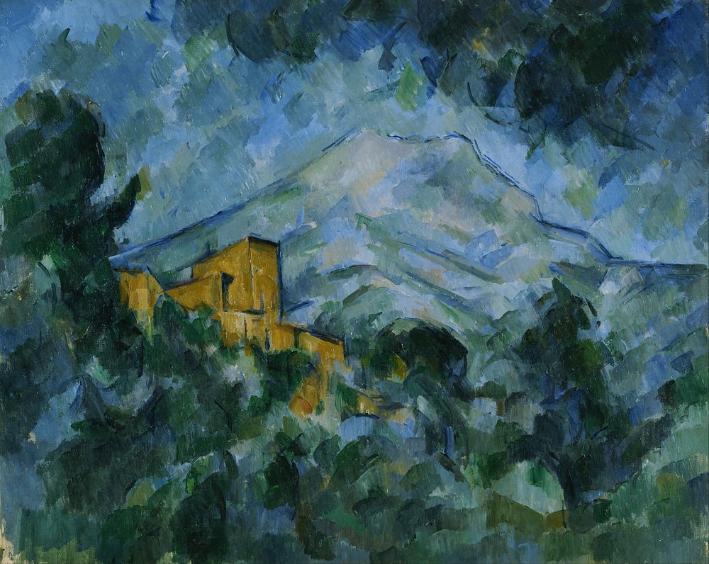 Paul C&eacute;zanne's Mont Sainte-Victoire and Ch&acirc;teau Noir (ca. 1904) famous painting. Original from Wikimedia…