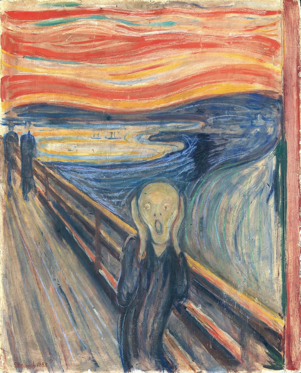 Edvard Munch's famous paintings. Original from Wikimedia Commons. 