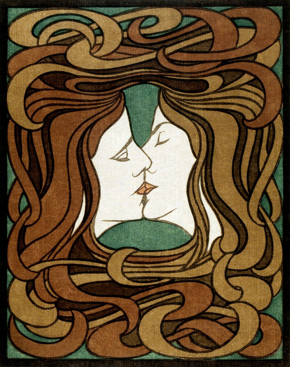 The Kiss (1898) by Peter Behrens. Original public domain image from The Minneapolis Institute of Art. Digitally enhanced by…