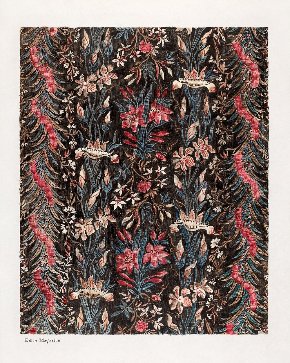Printed Cotton (ca. 1939) by Edith Magnette. Original public domain image from The National Gallery of Art. Digitally…