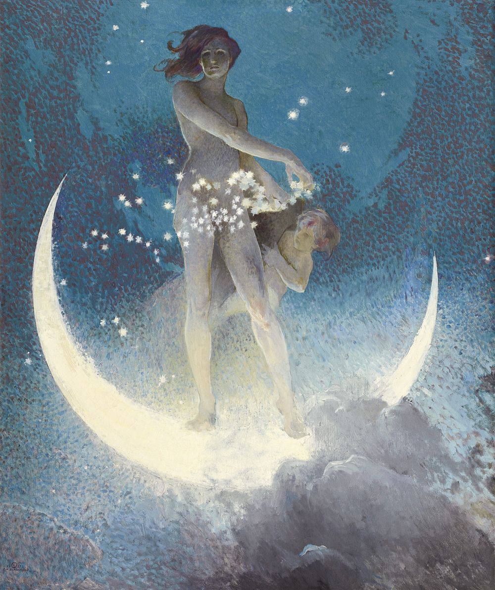 Spring Scattering Stars (1927) by Edwin Blashfield. Original public domain image. Digitally enhanced by rawpixel.
