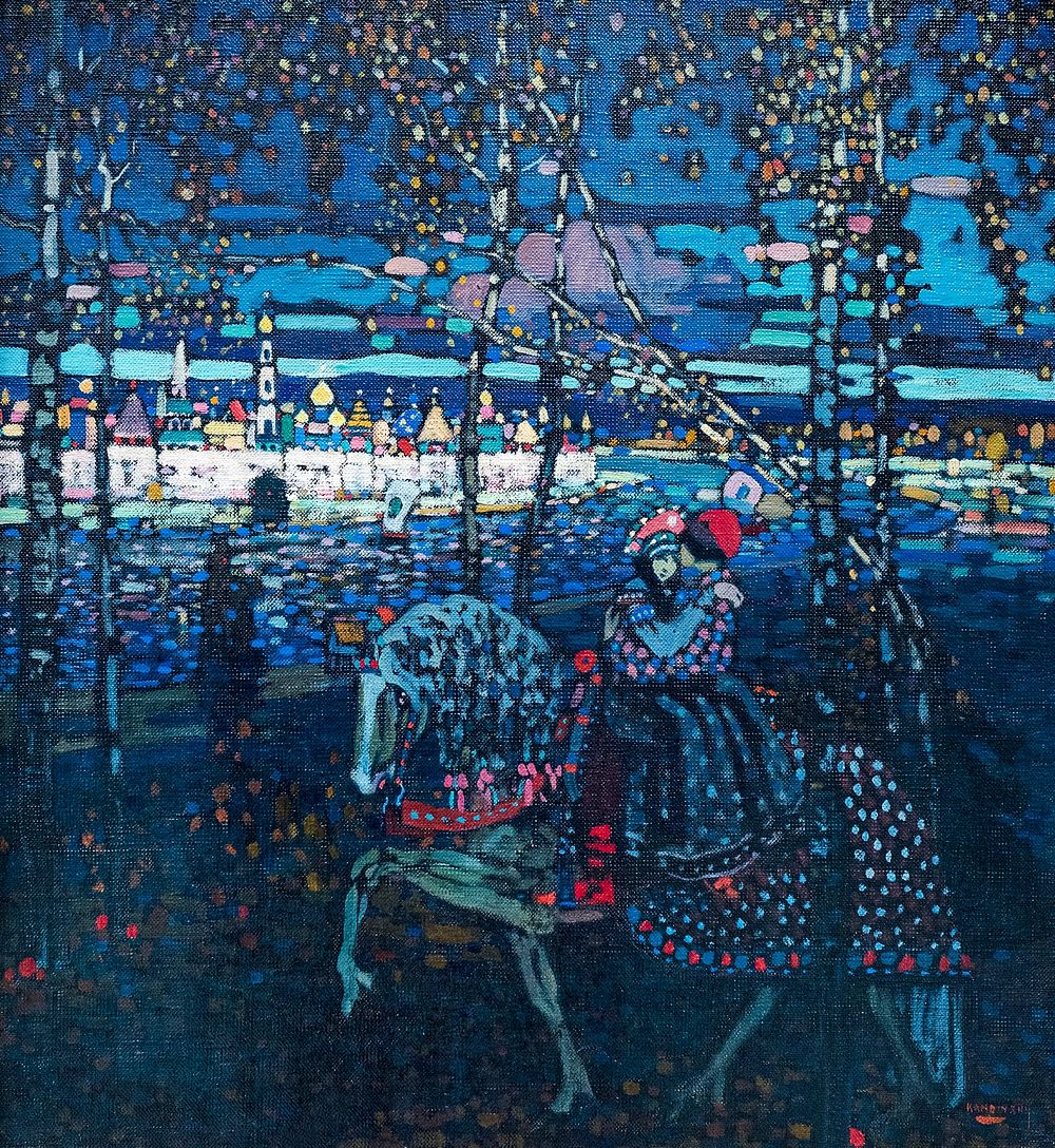 Riding couple (1906) by Wassily Kandinsky. Original public domain image. Digitally enhanced by rawpixel.
