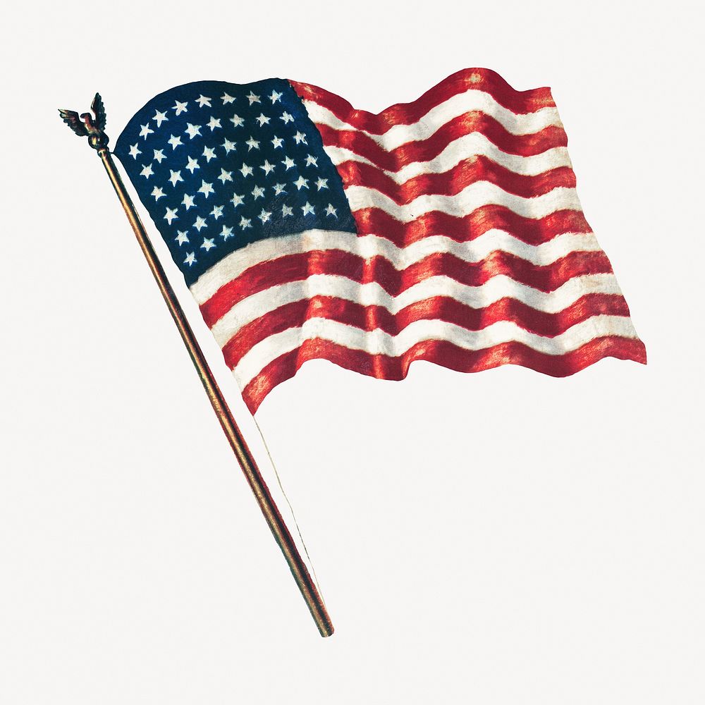 Aesthetic USA flag.  Remastered by rawpixel