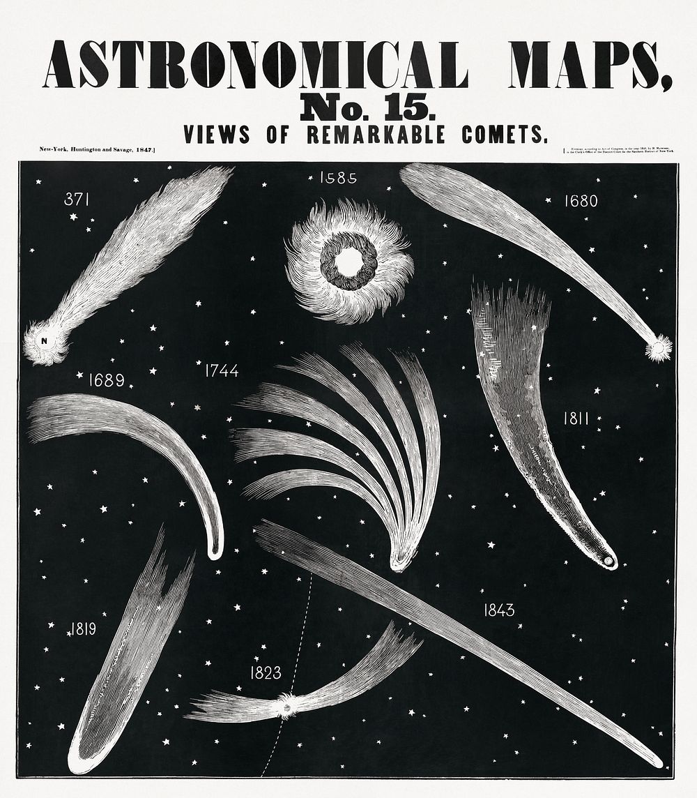 Astronomical map, aesthetic woodcut. Original public domain image from the Library of Congress. Digitally enhanced by…