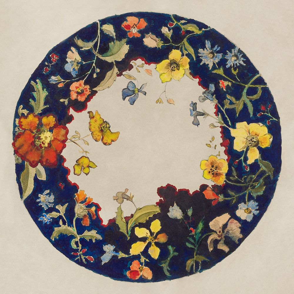 Floral plate. Original public domain image from The Minneapolis Institute of Art. Digitally enhanced by rawpixel.