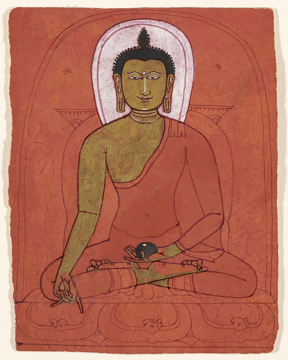 Buddhist ritual instruction card, Tsakali painting. Original public domain image from The Minneapolis Institute of Art.…