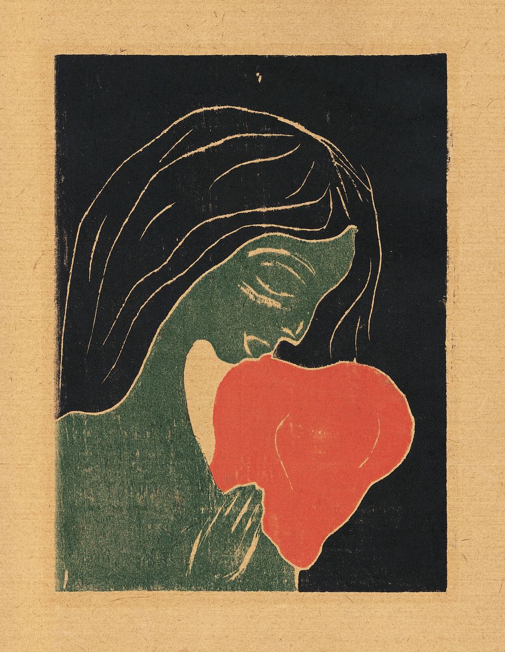 Edvard Munch's The Heart (1898&ndash;1899) famous painting. Original public domain image from the Kunstmuseum Basel Museum.…