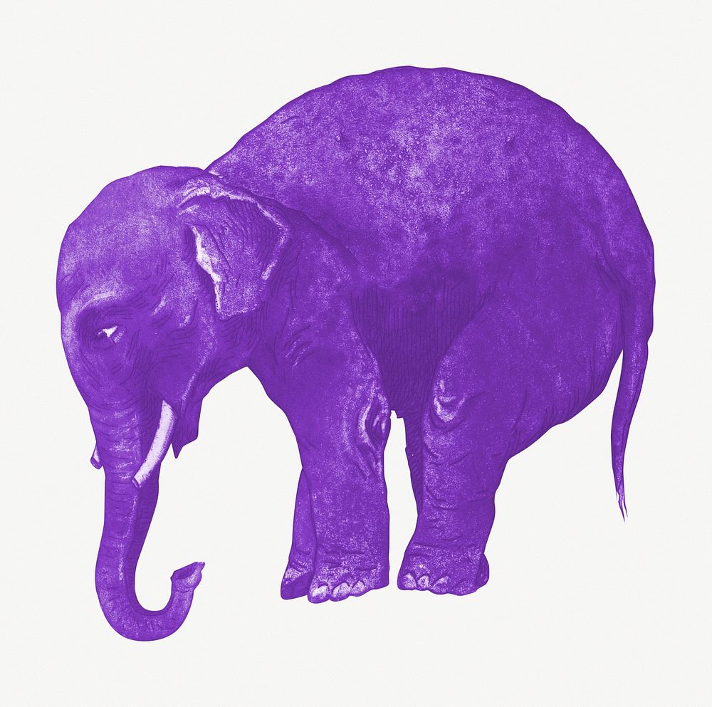Aesthetic purple elephant psd. Remixed by rawpixel.