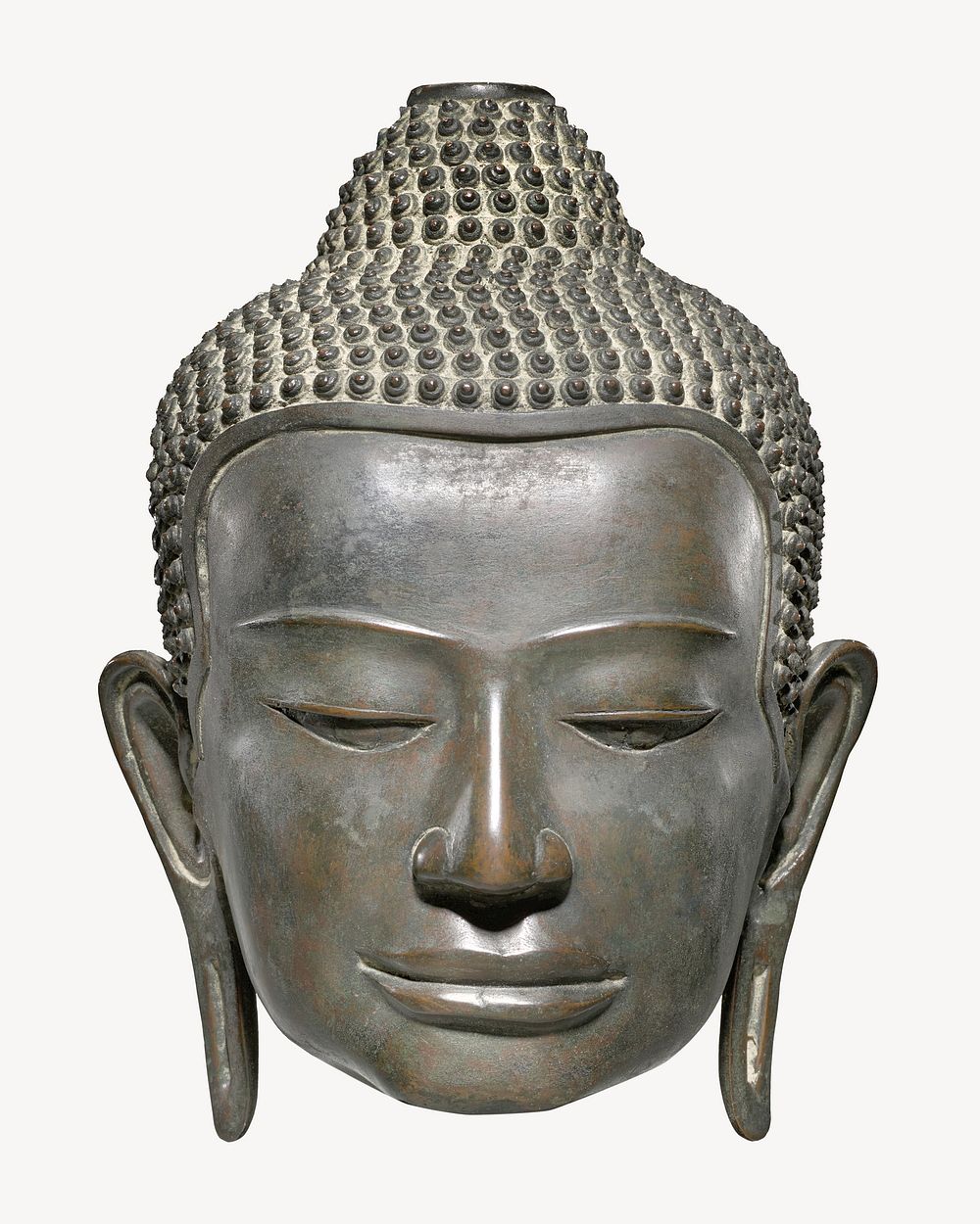 Aesthetic Buddha head sculpture.  Remastered by rawpixel