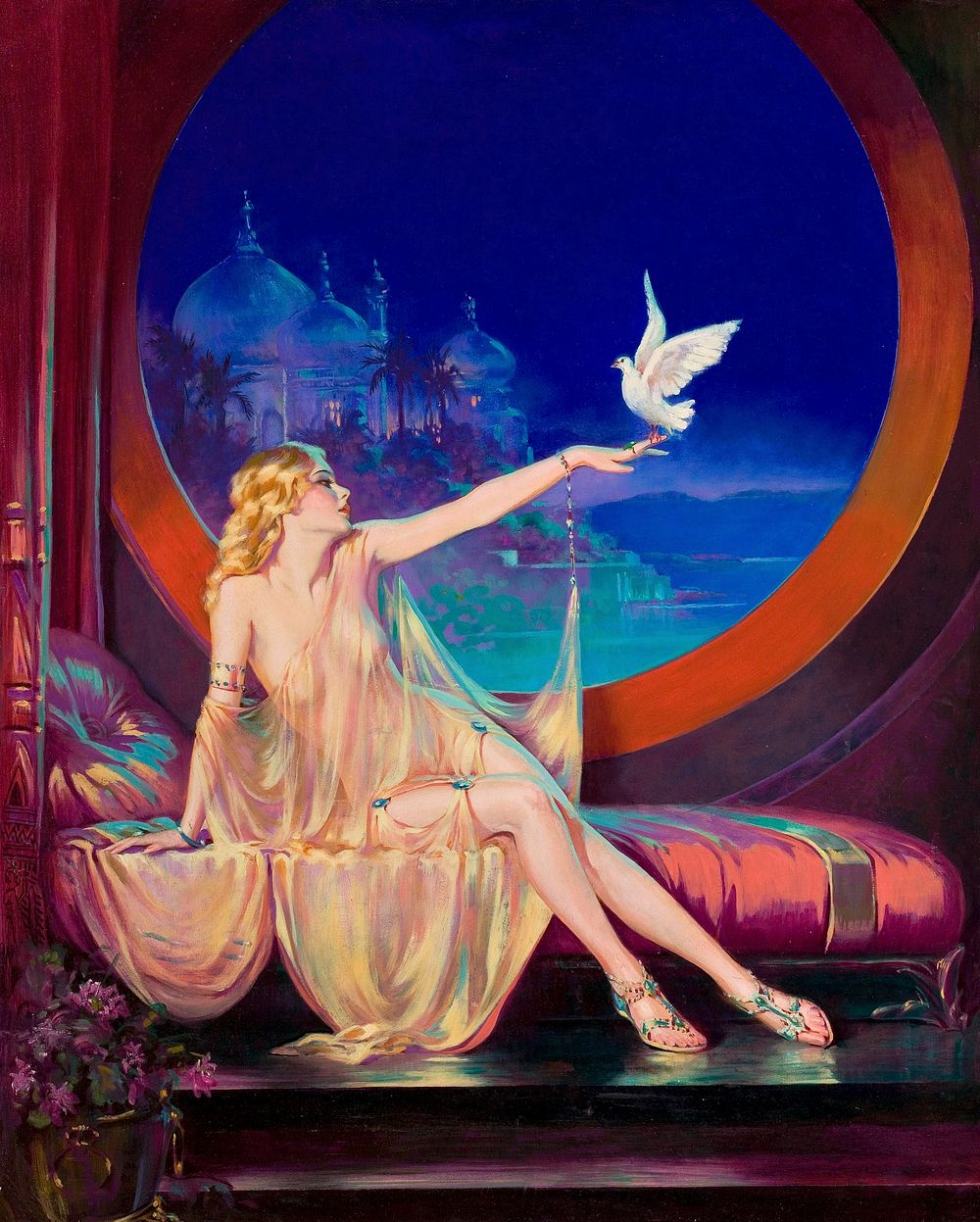Henry Clive's Sultana (1925) aesthetic oil painting. Original public domain image from Wikimedia Commons. Digitally enhanced…