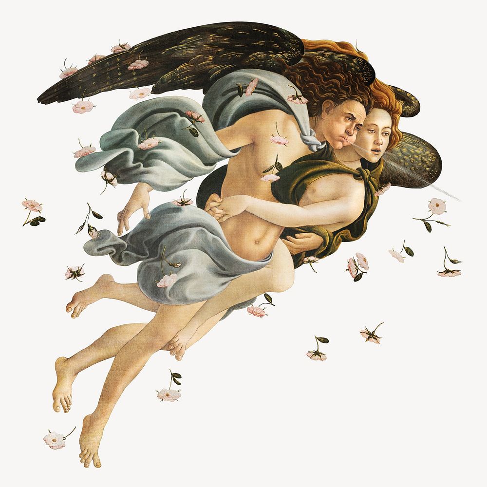 Aesthetic Sandro Botticelli's angels illustration.  Remastered by rawpixel