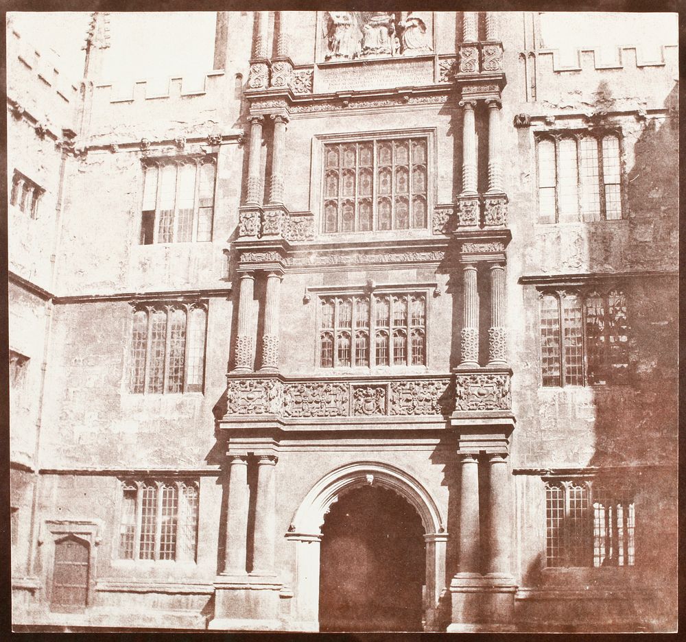 Architectural Study (Old Schools Hall, Oxford) (1843) photography in high resolution by William Henry Fox Talbot.