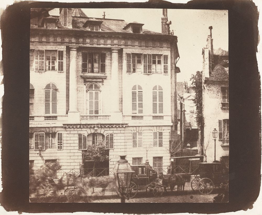 The Boulevards of Paris (1843) photography in high resolution by William Henry Fox Talbot.