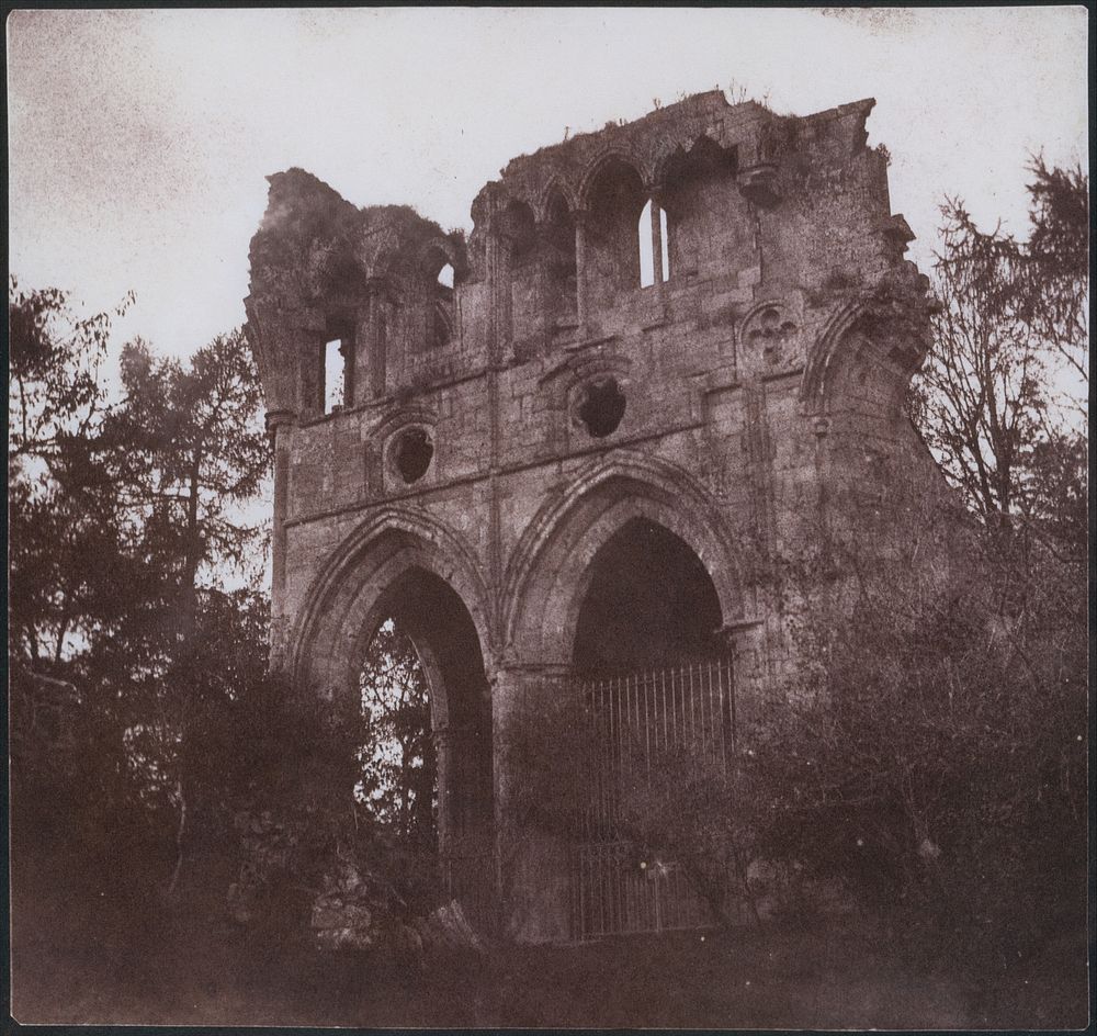 The Tomb of Sir Walter Scott, in Dryburgh Abbey (1844) photography in high resolution by William Henry Fox Talbot.