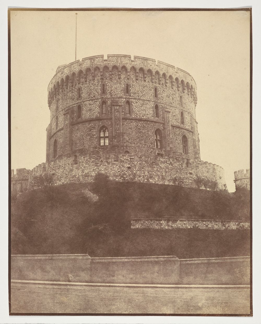 Round Tower, Windsor Castle (1842&ndash;1845) photography in high resolution by William Henry Fox Talbot.