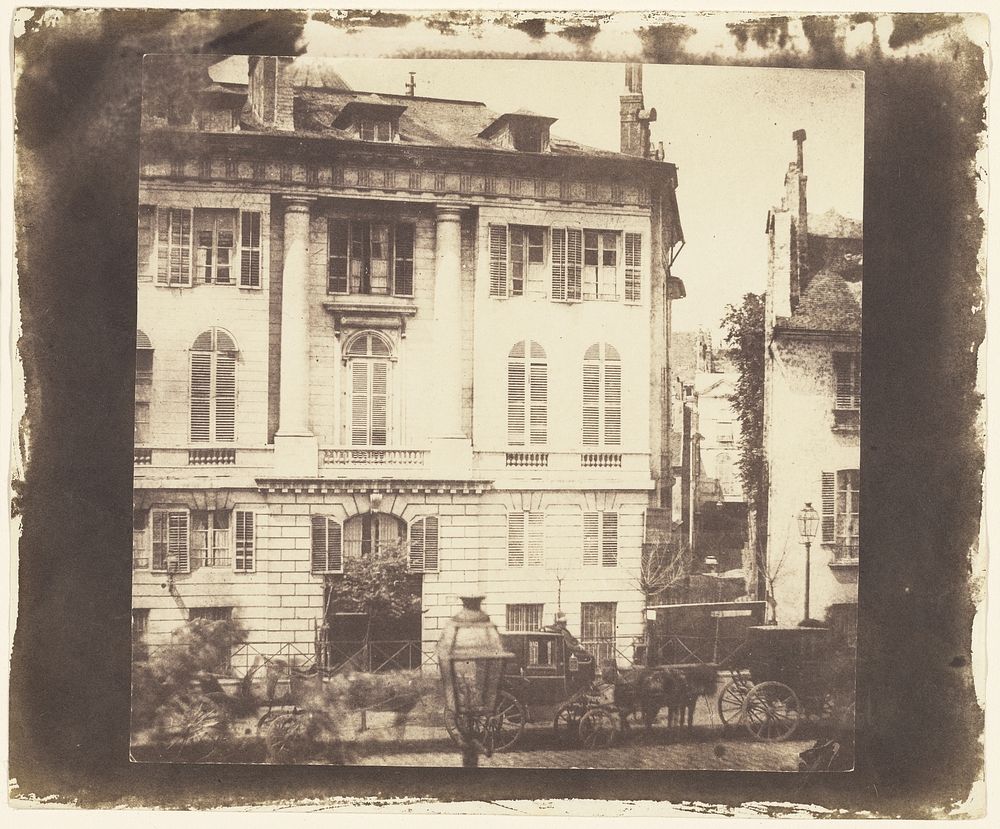 Boulevard des Italiens, Paris (1843) photography in high resolution by William Henry Fox Talbot.