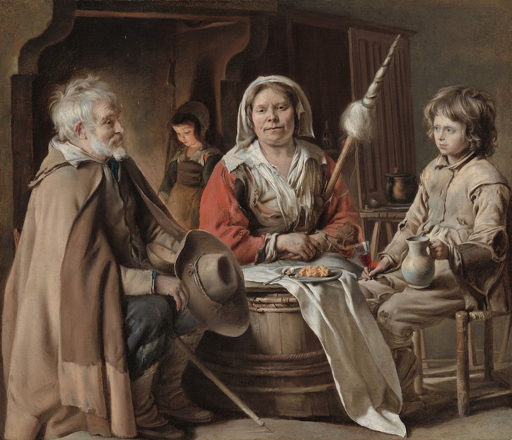 Peasant Interior (ca. 1645) by Louis Le Nain.  