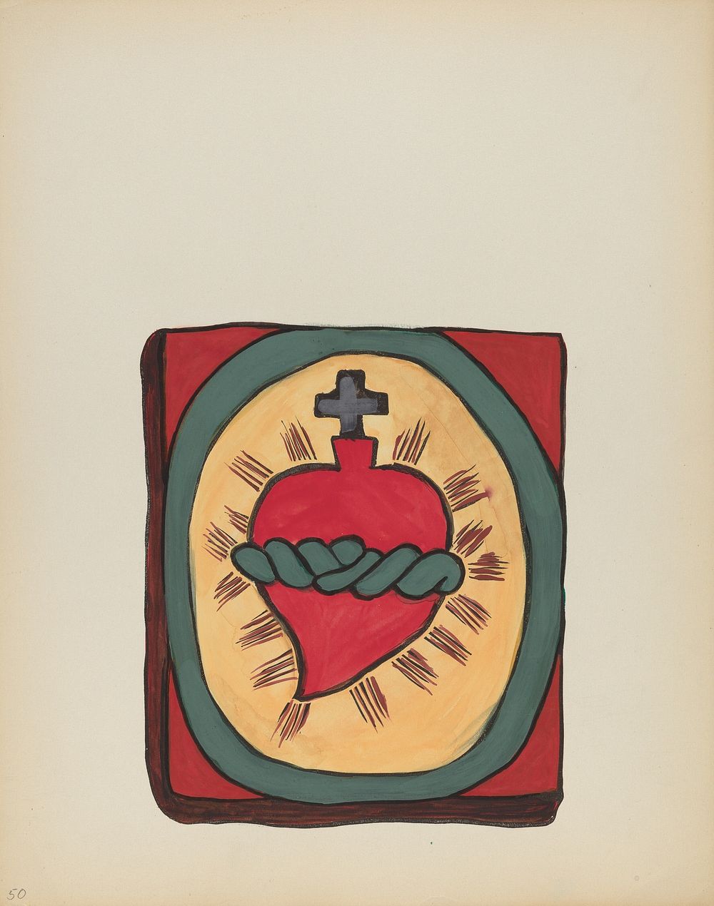 Plate 50: Sacred Heart: From Portfolio "Spanish Colonial Designs of New Mexico" (1935&ndash;1942) from the American 20th…