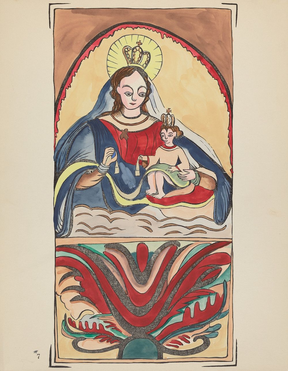 Plate 7: Our Lady of Mt. Carmel: From Portfolio "Spanish Colonial Designs of New Mexico" (1935&ndash;1942) from the American…