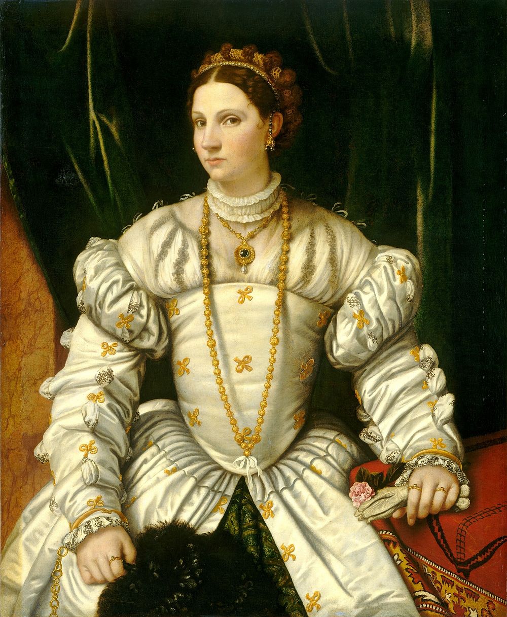 Portrait of a Lady in White (ca. 1540) by Moretto da Brescia.  