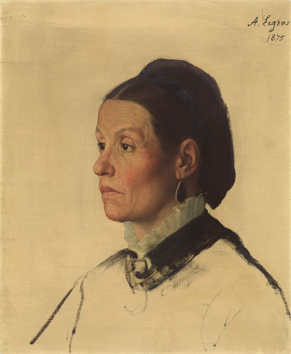Portrait of a Woman (1875) by Alphonse Legros.  