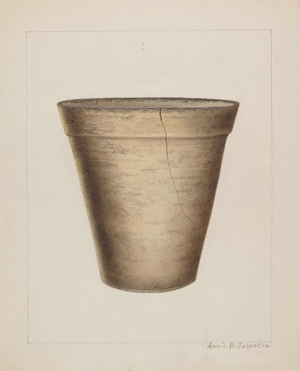 Pottery Flower Pot (ca.1937) by Annie B. Johnston. 