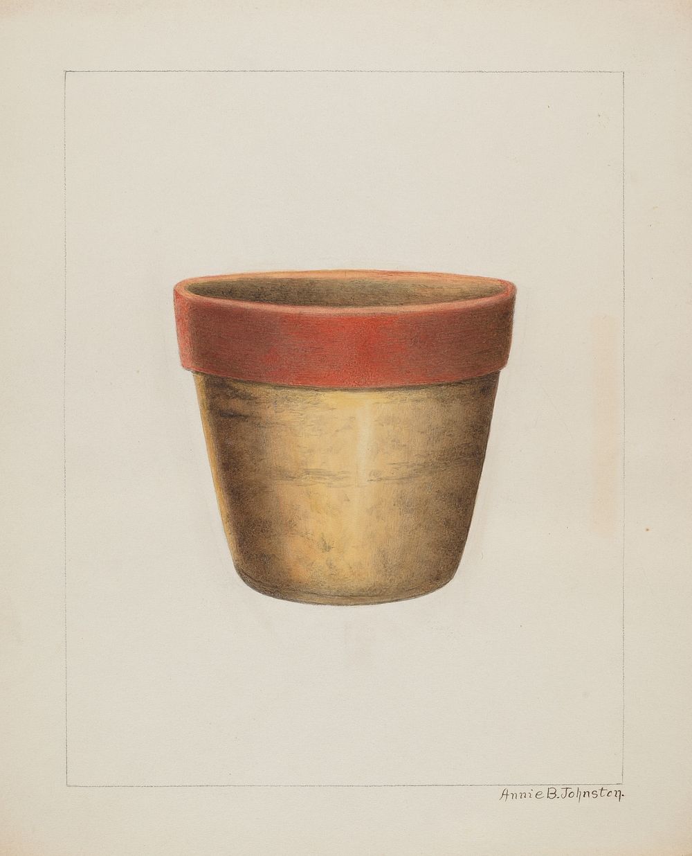 Pottery Flower Pot (1937–1938) by Annie B. Johnston. 