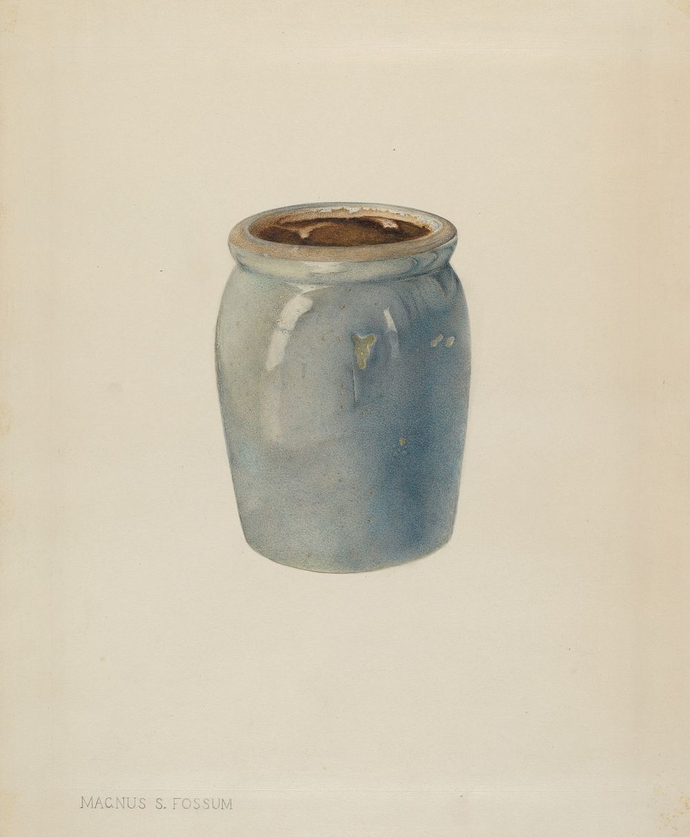 Pottery Jam Jar (ca.1938) by Magnus S. Fossum.  
