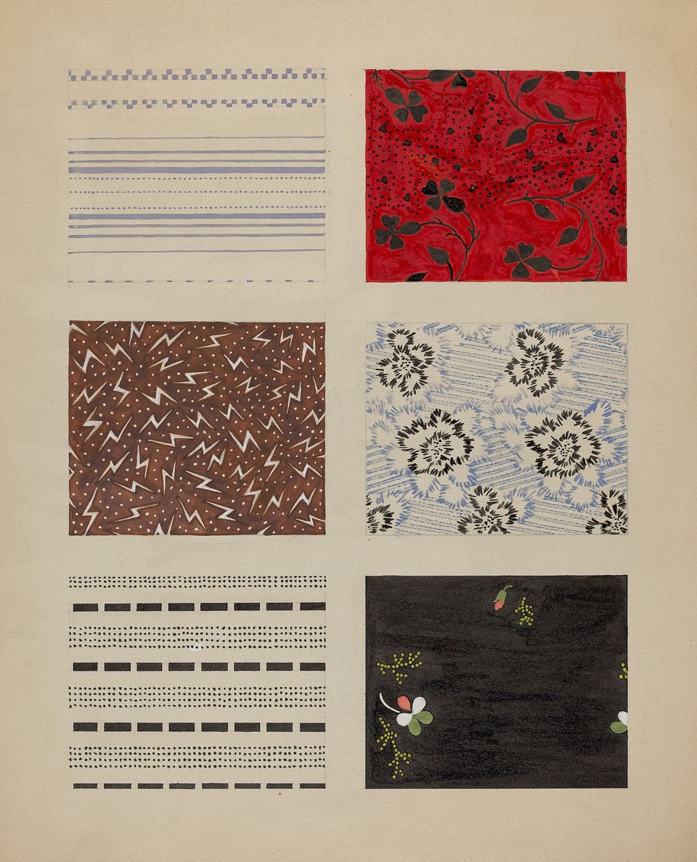 Quilt Patches, c. 1937 by Dorothy Posten.  
