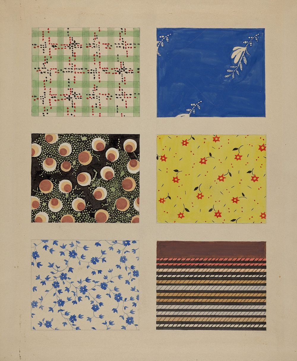 Quilt Patches (c. 1937) by Dorothy Posten.  