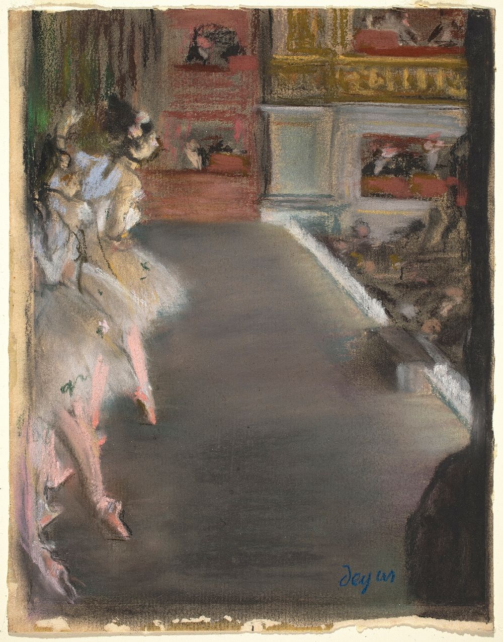 Dancers at the old Opera House (ca. 1877) by Edgar Degas.  